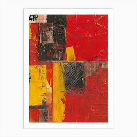 Red, Yellow And Black Art Print