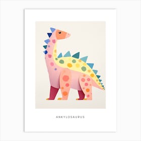 Nursery Dinosaur Art Ankylosaurus 8 Poster Art Print