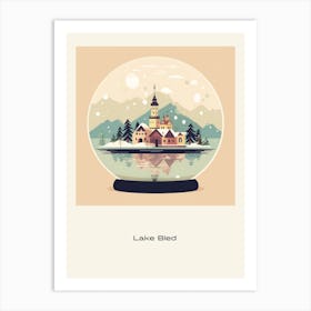 Lake Bled Slovenia Snowglobe Poster Art Print