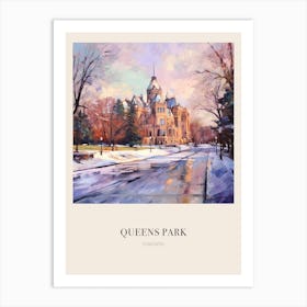 Queens Park Toronto Canada Vintage Cezanne Inspired Poster Art Print