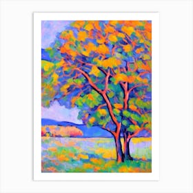 Alder tree Abstract Block Colour Art Print