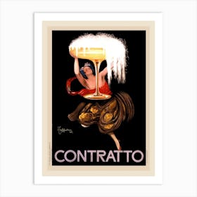 Contratto Sparkling Wine Poster, Leonetto Cappiello Art Print