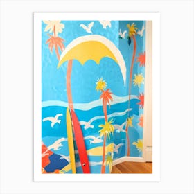 Surfboard Mural Art Print