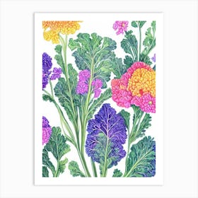 Kale 2 Marker vegetable Art Print