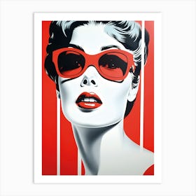 Lady In Red Art Print