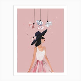 Girl In A Hat 11 Art Print