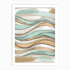 Abstract Wave Painting 1 Art Print