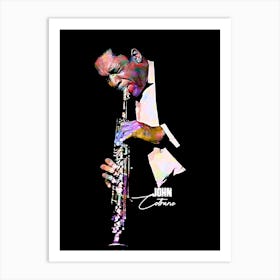 John Coltrane American Jazz Saxophonist Colorful Art Print