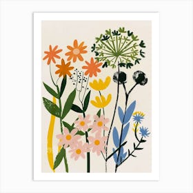 Painted Florals Queen Annes Lace 1 Art Print