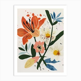Painted Florals Lily 3 Art Print