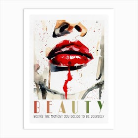 Red Lip Art Print