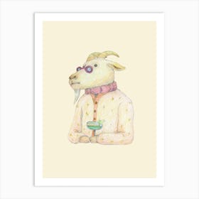 Goat and Glasshopper Art Print