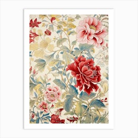 Floral Wallpaper 60 Art Print