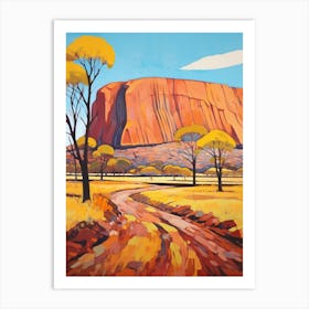 Uluru Ayers Rock Australia 1 Mountain Painting Art Print