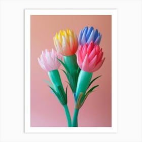 Dreamy Inflatable Flowers Protea 1 Art Print