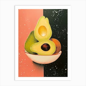 Art Deco Avocado Bowl 2 Art Print