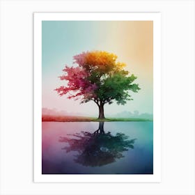 Rainbow Tree Art Print