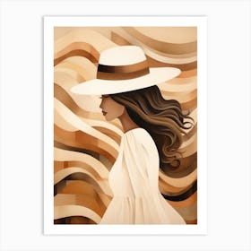 Woman In A Hat 12 Art Print