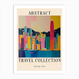 Abstract Travel Collection Poster Hong Kong China 2 Art Print