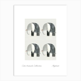 Cute Animals Collection Elephant 2 Art Print