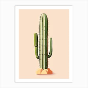 Totem Pole Cactus Marker Art 2 Art Print