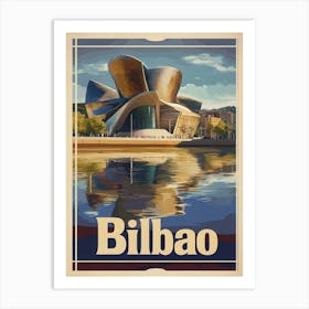 Aihrgdesign A Vintage Travel Poster Of Bilbao Art Print