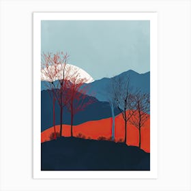 Scotland Landscape, Minimalism Art Print