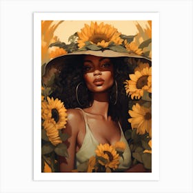 Sunflower Girl 6 Art Print