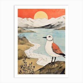 Bird Illustration Dunlin 3 Art Print