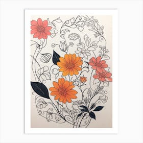 Beautiful Flowers 1 Art Print