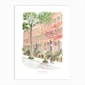West Village New York City Art Print
