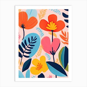 Radiant Petal Ballet; Matisse S Colorful Flower Market Dance Art Print