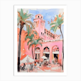 The Biltmore Hotel   Coral Gables, Florida   Resort Storybook Illustration 3 Art Print
