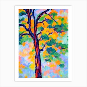Montezuma Cypress tree Abstract Block Colour Art Print