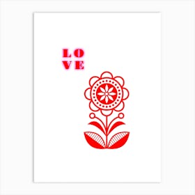 Art Flower with love Art Print