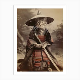 Samurai Cat Art Print