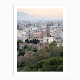 Malaga from the above, Spain Art Print