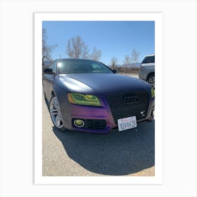 Purple Audi S5 4 Art Print