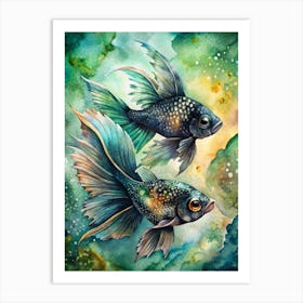 Betta Fish Painting 1 Art Print