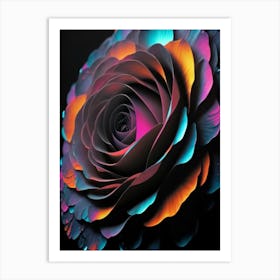 Abstract Rose Art Print