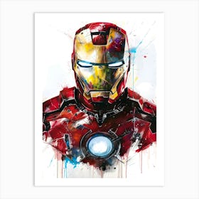 Iron Man Portrait Watercolor Art Print