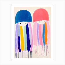 Colourful Kids Animal Art Jellyfish 2 Art Print