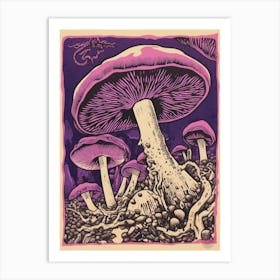 Purple Mushroom 3 Art Print