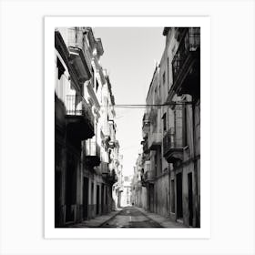 Palermo, Italy, Black And White Photography 1 Art Print