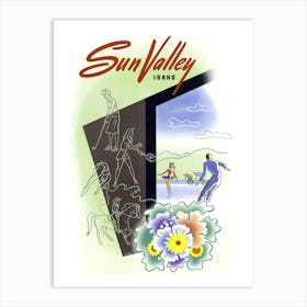 Ice Skating In Sun Valley, Idaho Art Print