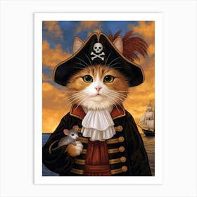 Pirate Cat 7 Art Print