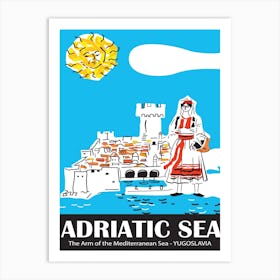 Adriatic Sea, Yugoslavia Art Print