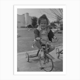 Little Girl At The Fsa (Farm Security Administration) Camelback Farms, Phoenix, Arizona By Russell Lee Art Print