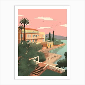 Luanda Angola Travel Illustration 3 Art Print