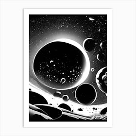 Galaxy Cluster Noir Comic Space Art Print